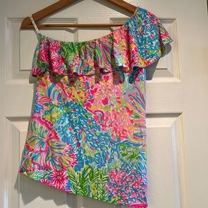 Lilly Pulitzer Off-Shoulder Top - Pink, Blue, Green
